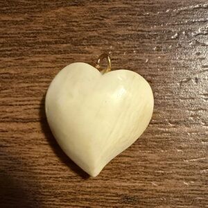 Elegant Cream Heart Pendant